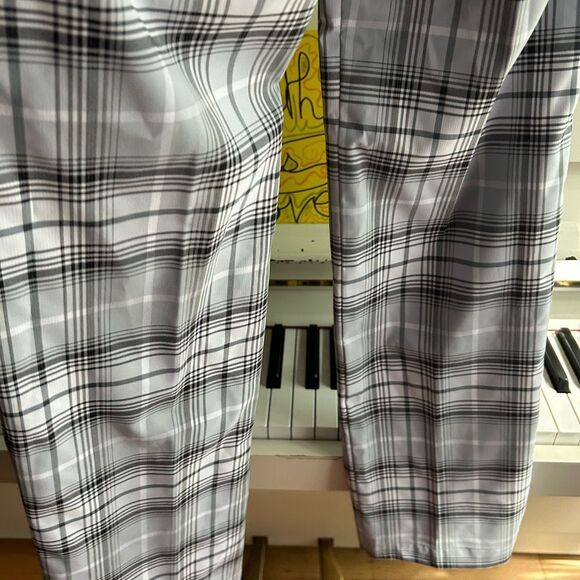 Nike Golf Tour Performance Dri-Fit Gray Plaid Straight Leg Pants 0 - Picture 12 of 15